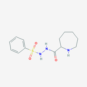 molecular formula C13H19N3O3S B11836092 N'-(Azepane-2-carbonyl)benzenesulfonohydrazide 