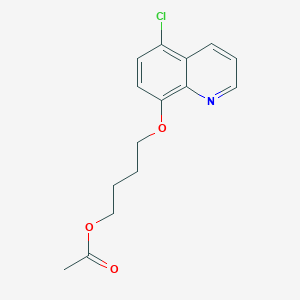 molecular formula C15H16ClNO3 B11836125 4-((5-Chloroquinolin-8-yl)oxy)butyl acetate 