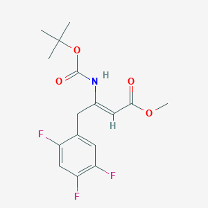 molecular formula C16H18F3NO4 B11836128 2-Butenoic acid, 3-[[(1,1-dimethylethoxy)carbonyl]amino]-4-(2,4,5-trifluorophenyl)-, methyl ester CAS No. 1234321-77-7