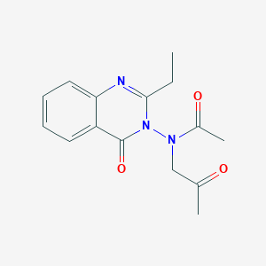 Acetamide, N-(2-ethyl-4-oxo-3(4H)-quinazolinyl)-N-(2-oxopropyl)-