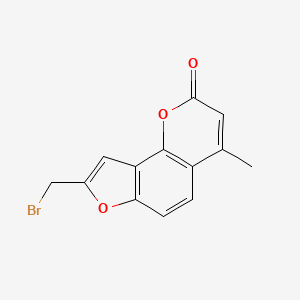 molecular formula C13H9BrO3 B11836154 8-(Bromomethyl)-4-methyl-2H-furo[2,3-h][1]benzopyran-2-one CAS No. 139395-82-7