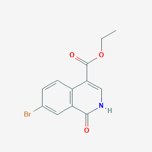 molecular formula C12H10BrNO3 B11836235 Ethyl 7-bromo-1-oxo-1,2-dihydroisoquinoline-4-carboxylate 