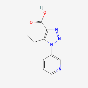 molecular formula C10H10N4O2 B1183624 5-ethyl-1-(3-pyridinyl)-1H-1,2,3-triazole-4-carboxylic acid 