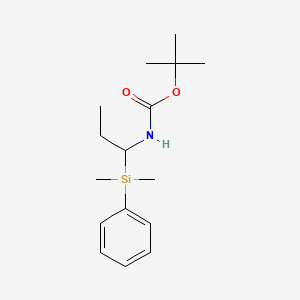 molecular formula C16H27NO2Si B11836245 Carbamic acid, [1-(dimethylphenylsilyl)propyl]-, 1,1-dimethylethyl ester CAS No. 189639-20-1