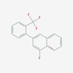 molecular formula C17H10F4 B11836279 1-Fluoro-3-(2-(trifluoromethyl)phenyl)naphthalene 