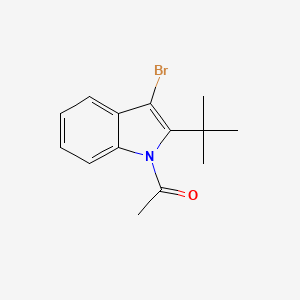 molecular formula C14H16BrNO B11836379 1-(3-Bromo-2-(tert-butyl)-1H-indol-1-yl)ethanone 