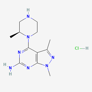 (S)-1,3-Dimethyl-4-(2-methylpiperazin-1-yl)-1H-pyrazolo[3,4-d]pyrimidin-6-amine hydrochloride