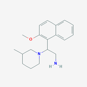 2-(2-Methoxynaphthalen-1-yl)-2-(3-methylpiperidin-1-yl)ethanamine