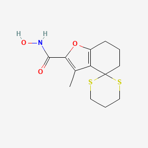 N-Hydroxy-3-methyl-6,7-dihydro-5H-spiro[benzofuran-4,2'-[1,3]dithiane]-2-carboxamide