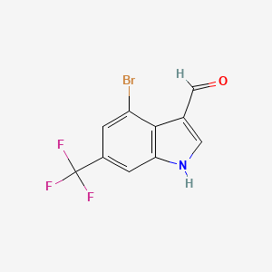 4-Bromo-6-(trifluoromethyl)-1H-indole-3-carbaldehyde