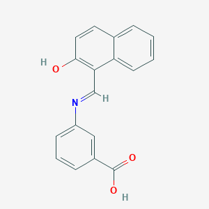 molecular formula C18H13NO3 B11836495 3-(2-Hydroxy-1-naphthylmethyleneamino)benzoic acid CAS No. 88826-07-7