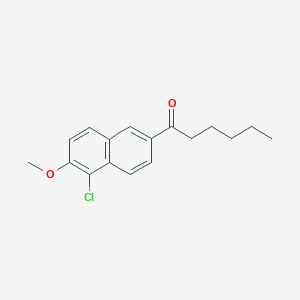 1-(5-Chloro-6-methoxynaphthalen-2-YL)hexan-1-one