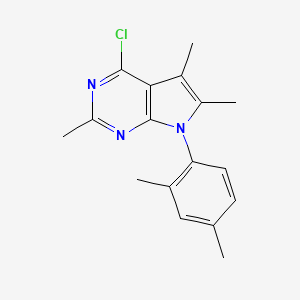 molecular formula C17H18ClN3 B11836534 4-Chloro-7-(2,4-dimethylphenyl)-2,5,6-trimethyl-7H-pyrrolo[2,3-d]pyrimidine 