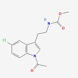 Methyl (2-(1-acetyl-5-chloro-1H-indol-3-yl)ethyl)carbamate