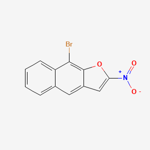 molecular formula C12H6BrNO3 B11836556 NAPHTHO(2,3-b)FURAN, 9-BROMO-2-NITRO- CAS No. 75965-80-9