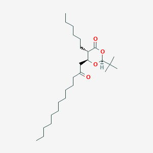 1,3-Dioxan-4-one, 2-(1,1-dimethylethyl)-5-hexyl-6-(2-oxotridecyl)-, (2S,5S,6S)-