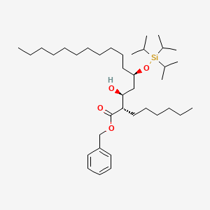 benzyl (2S,3S,5R)-2-hexyl-3-hydroxy-5-((triisopropylsilyl)oxy)hexadecanoate