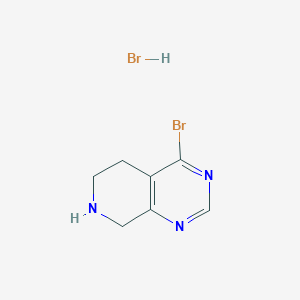 molecular formula C7H9Br2N3 B11836583 4-Bromo-5,6,7,8-tetrahydropyrido[3,4-d]pyrimidine hydrobromide CAS No. 1956335-40-2