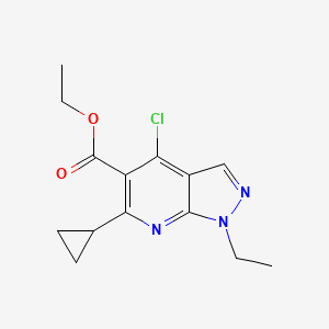 Ethyl 4-chloro-6-cyclopropyl-1-ethyl-1h-pyrazolo[3,4-b]pyridine-5-carboxylate