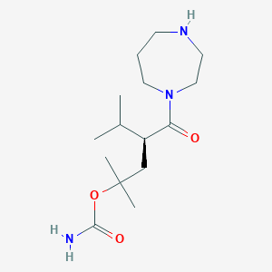 molecular formula C15H29N3O3 B11836616 (S)-4-(1,4-Diazepane-1-carbonyl)-2,5-dimethylhexan-2-yl carbamate 