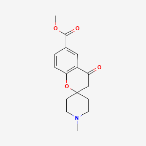 molecular formula C16H19NO4 B11836622 Methyl1'-methyl-4-oxospiro[chroman-2,4'-piperidine]-6-carboxylate 