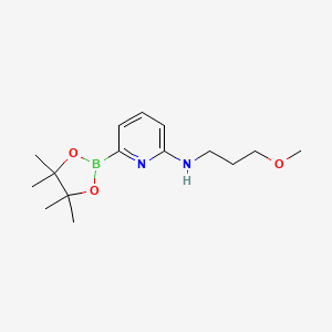 molecular formula C15H25BN2O3 B11836636 N-(3-Methoxypropyl)-6-(4,4,5,5-tetramethyl-1,3,2-dioxaborolan-2-yl)pyridin-2-amine 