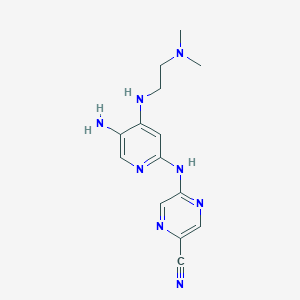 5-((5-Amino-4-((2-(dimethylamino)ethyl)amino)pyridin-2-yl)amino)pyrazine-2-carbonitrile