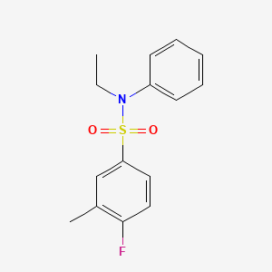 molecular formula C15H16FNO2S B1183679 N-ethyl-4-fluoro-3-methyl-N-phenylbenzenesulfonamide 