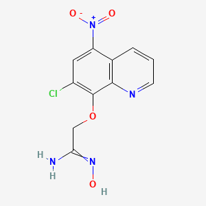 [(7-Chloro-5-nitroquinolin-8-yl)oxy]-N'-hydroxyethanimidamide