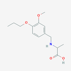 molecular formula C14H21NO4 B1183719 N-(3-methoxy-4-propoxybenzyl)alanine 