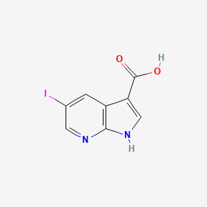 molecular formula C8H5IN2O2 B11837302 5-Iodo-1H-pyrrolo[2,3-B]pyridine-3-carboxylic acid 