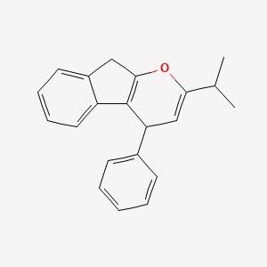 molecular formula C21H20O B11837359 4-Phenyl-2-(propan-2-yl)-4,9-dihydroindeno[2,1-b]pyran CAS No. 62225-38-1