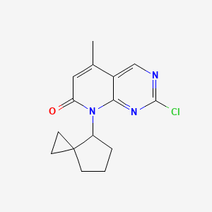 molecular formula C15H16ClN3O B11837370 2-Chloro-5-methyl-8-(spiro[2.4]heptan-4-yl)pyrido[2,3-d]pyrimidin-7(8H)-one 