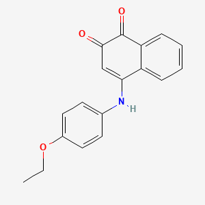 molecular formula C18H15NO3 B11837400 4-(4-Ethoxyanilino)-1,2-naphthalenedione CAS No. 75140-06-6