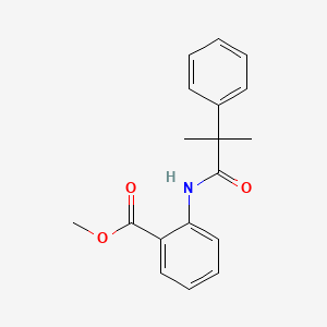 molecular formula C18H19NO3 B1183747 Methyl 2-[(2-methyl-2-phenylpropanoyl)amino]benzoate 