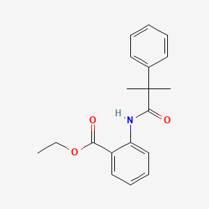 molecular formula C19H21NO3 B1183748 Ethyl 2-[(2-methyl-2-phenylpropanoyl)amino]benzoate 