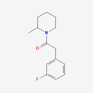 molecular formula C14H18FNO B1183816 1-[(3-Fluorophenyl)acetyl]-2-methylpiperidine 