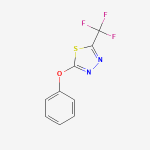 molecular formula C9H5F3N2OS B1183844 2-Phenoxy-5-(trifluoromethyl)-1,3,4-thiadiazole 