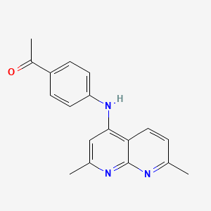 1-{4-[(2,7-Dimethyl-1,8-naphthyridin-4-yl)amino]phenyl}ethan-1-one