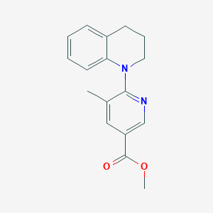 molecular formula C17H18N2O2 B11838675 Methyl 6-(3,4-dihydroquinolin-1(2H)-yl)-5-methylnicotinate 