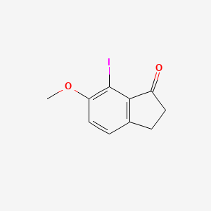 molecular formula C10H9IO2 B11838679 7-Iodo-6-methoxy-2,3-dihydro-1H-inden-1-one 