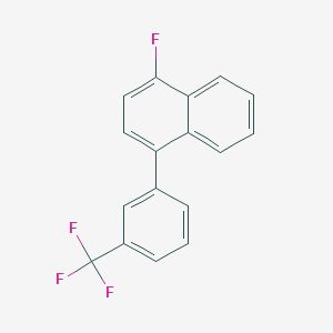 molecular formula C17H10F4 B11838698 1-Fluoro-4-(3-(trifluoromethyl)phenyl)naphthalene 