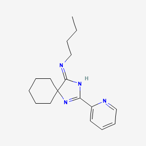 N-Butyl-2-(pyridin-2-YL)-1,3-diazaspiro[4.5]deca-1,3-dien-4-amine