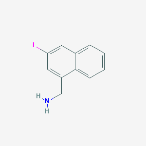 molecular formula C11H10IN B11838741 1-(Aminomethyl)-3-iodonaphthalene 