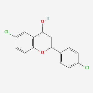 6-Chloro-2-(4-chlorophenyl)-3,4-dihydro-2H-1-benzopyran-4-ol