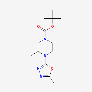 tert-Butyl 3-methyl-4-(5-methyl-1,3,4-oxadiazol-2-yl)piperazine-1-carboxylate