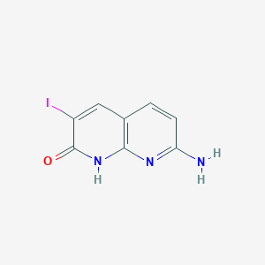 7-Amino-3-iodo-1,8-naphthyridin-2(1H)-one