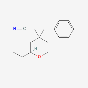 molecular formula C17H23NO B1183879 2-(4-Benzyl-2-propan-2-yloxan-4-yl)acetonitrile 