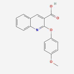 molecular formula C17H13NO4 B11838820 2-(4-Methoxyphenoxy)quinoline-3-carboxylic acid CAS No. 88284-19-9