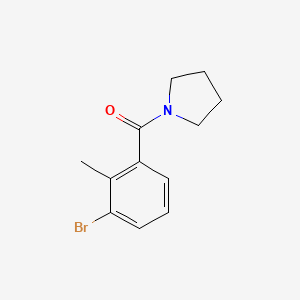 molecular formula C12H14BrNO B1183912 1-(3-Bromo-2-methylbenzoyl)pyrrolidine 